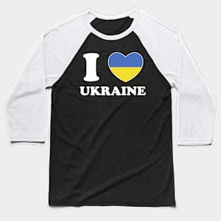 I Love Ukraine Heart Flag Women Men Kids Souvenir Baseball T-Shirt